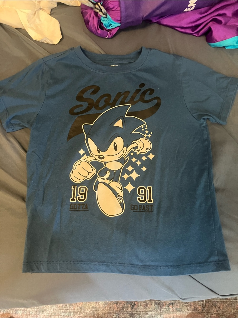 Sonic Graphic Tee for Kids - Blue